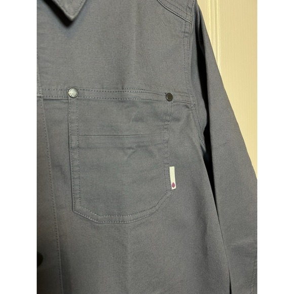 Stio Womens Blue Ralston Canvas Chore Jacket medium Barn Coat Gorpcore Granola - Picture 4 of 10
